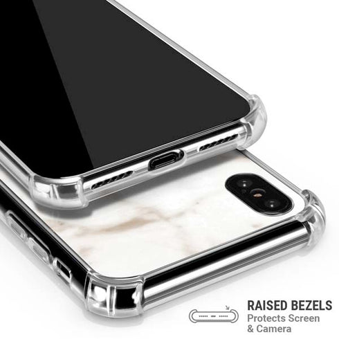 Taupe Marble iPhone XS Max Clear Case